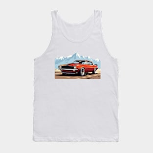 Camaro Red Mountain Cartoon Tank Top